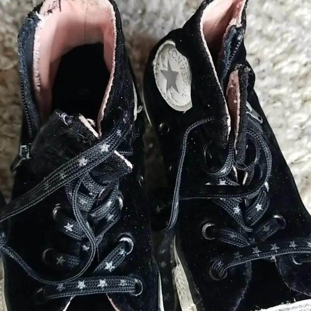 Converse black suede